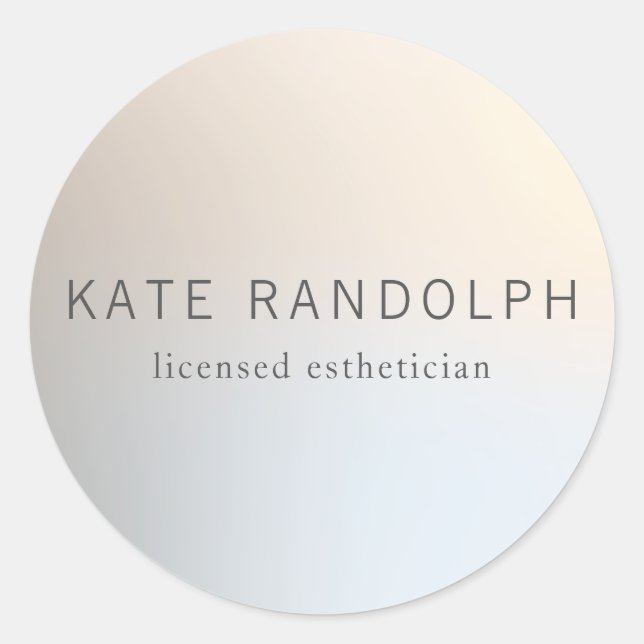 Adesivo Redondo Prata Luminosa Mínima Moderna Na moda de Tendência (Frente)