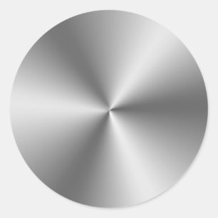 Adesivo Redondo Prateado Metálico