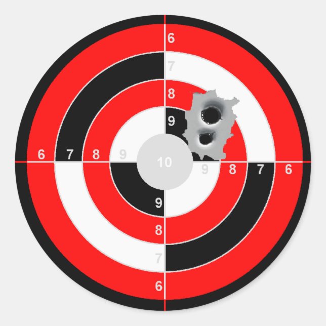 Adesivo Redondo Prática de destino (Frente)