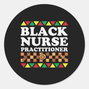 Adesivo Redondo Praticante de Enfermeira Negra Bhm African America