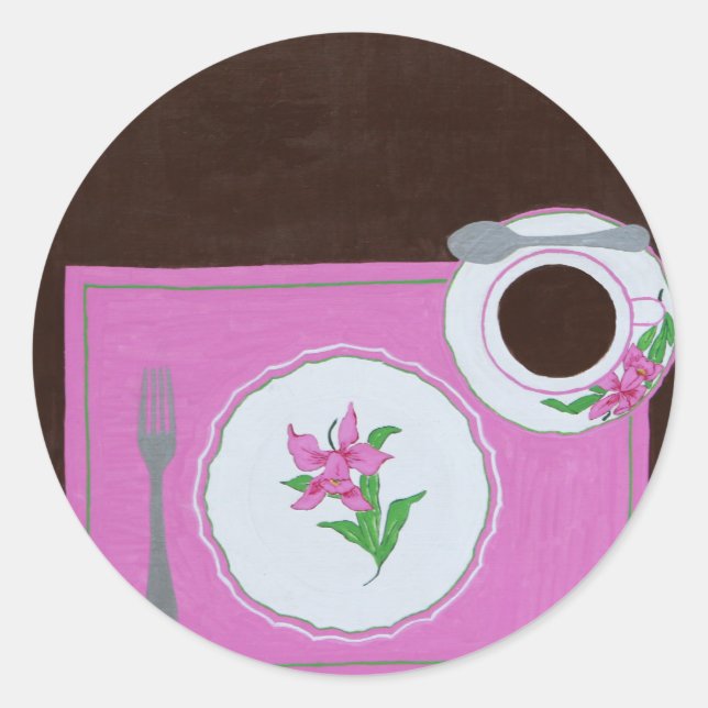 Adesivo Redondo "Pratos de Dallmayr" (Frente)