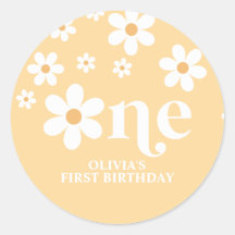 Pratos de papel para 1º aniversário com flor de ma