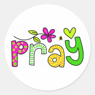 Adesivo Redondo Pray