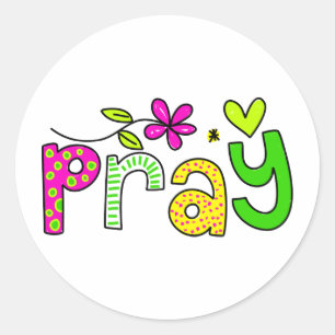 Adesivo Redondo Pray