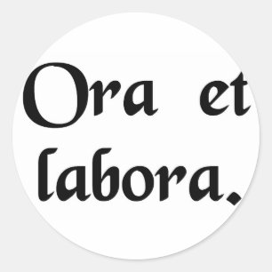 Adesivo Redondo Pray e trabalhe