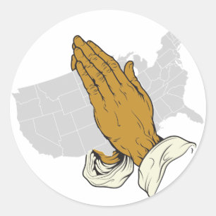 Adesivo Redondo Pray para América