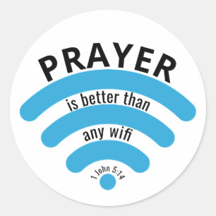 ADESIVO REDONDO PRAYER MELHOR DO QUE MOTIVAÇÃO WIFI