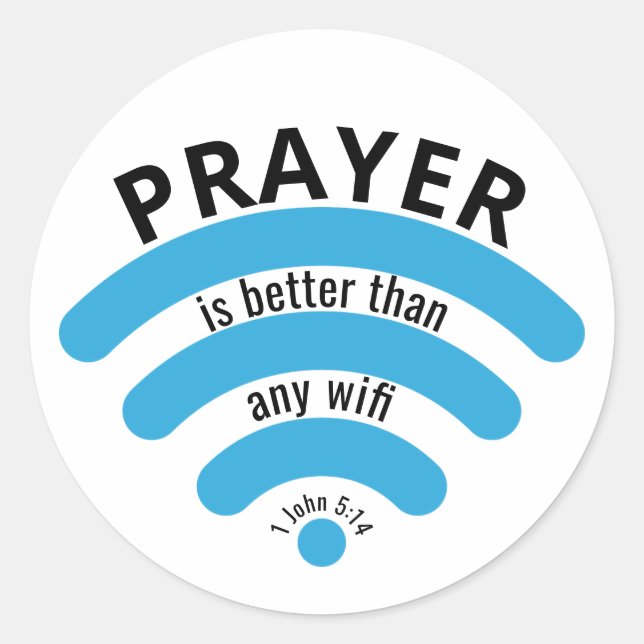 ADESIVO REDONDO PRAYER MELHOR DO QUE MOTIVAÇÃO WIFI (Frente)