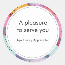 Adesivo Redondo Prazer Em Servi-Lo (Driver De Entrega)