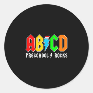 Adesivo Redondo Pré-escola Abcd rola meninos de volta à escola pro