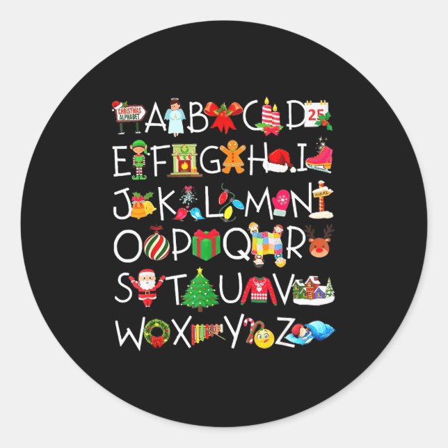 Adesivo Redondo Pre-k Kindergarten Teachers Students Kids Christma (Frente)