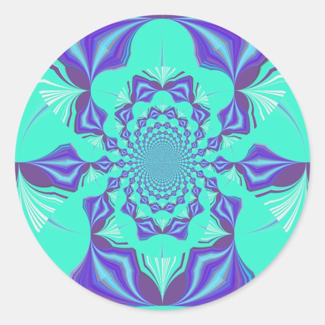 Adesivo Redondo Precioso azul (Frente)