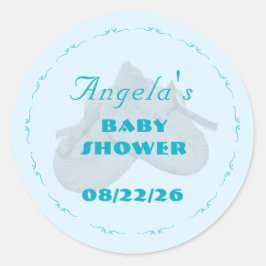 Adesivo Redondo Precious Bundle Boy Baby Shower
