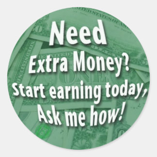 Adesivo Redondo Precisa de dinheiro extra?