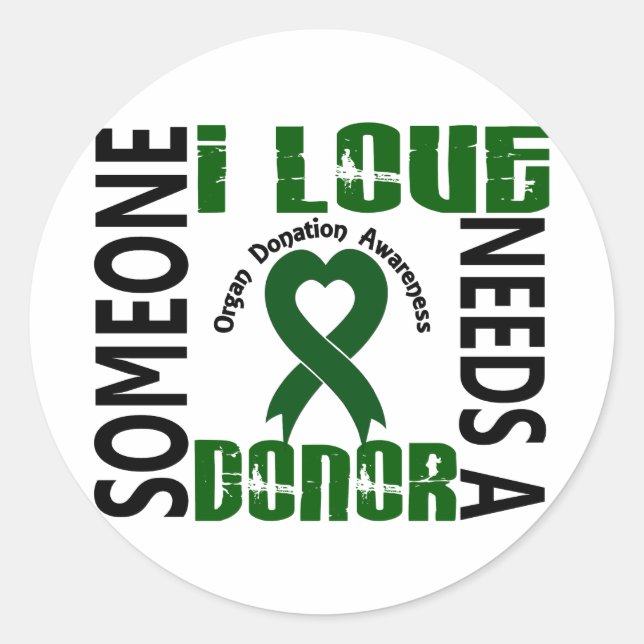 Adesivo Redondo Precisa De Uma Doação De Orgão 4 (Frente)