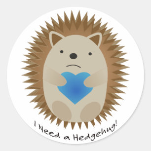 Adesivo Redondo Preciso de um Hedgehog Hedgehug