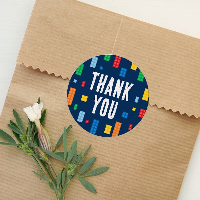 Adesivo Redondo Prédio Blocks Boy Birthday (Criador carregado)