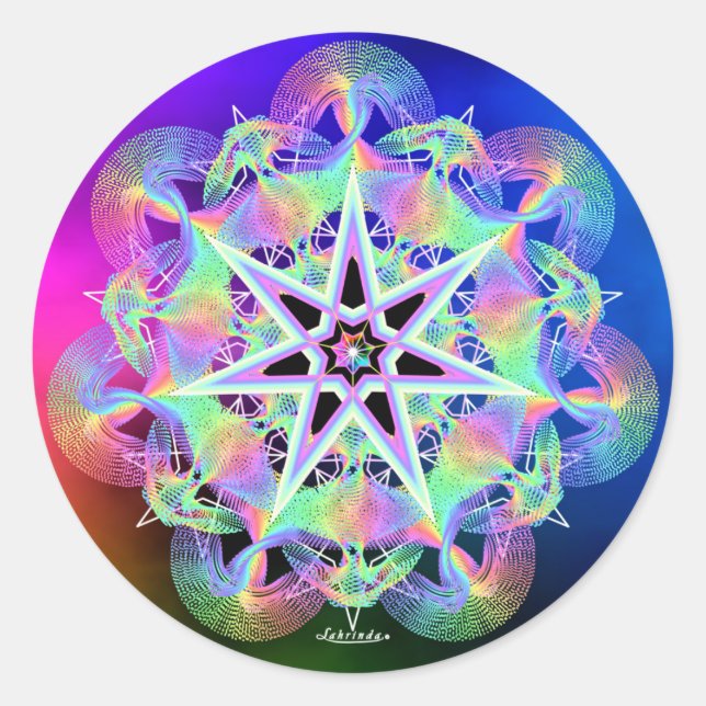 Adesivo Redondo Preenchido Com Luz (Frente)