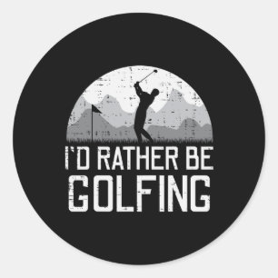 Adesivo Redondo Preferencialmente Id Ser Jogador De Golfe De Golfe