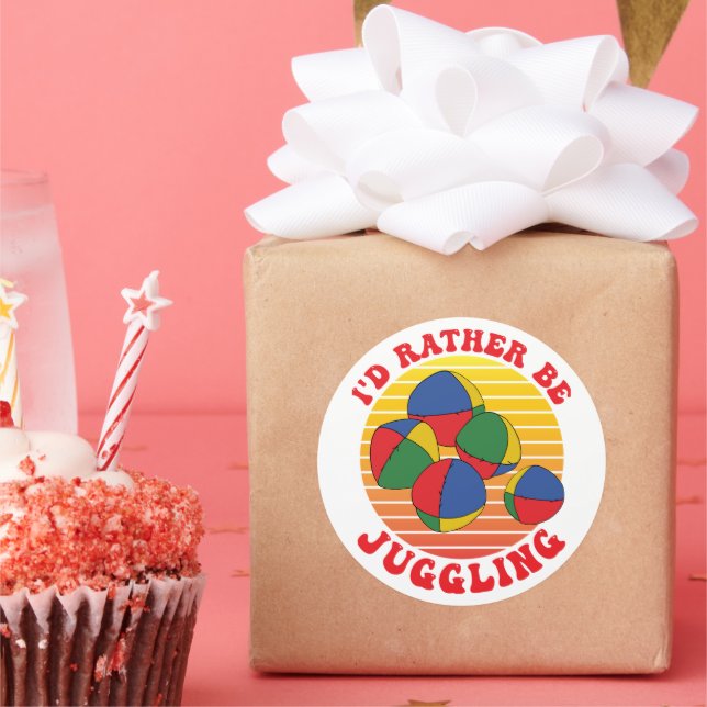 Adesivo Redondo Preferencialmentes estão malabarizando o favor do  (Festa)