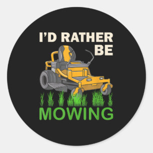Adesivo Redondo Preferencialmentes Id Estão Fazendo Mower Engraçad