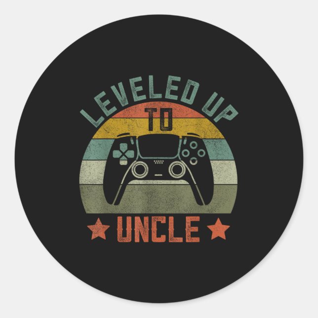 Adesivo Redondo Pregnancy Announcement Gamer Apparel, Funny New Un (Frente)