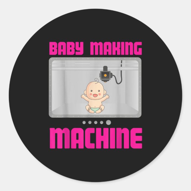 Adesivo Redondo Pregnancy Reveal &amp; Announcement Baby Making Ma (Frente)