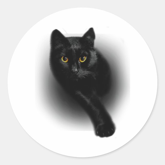 Adesivo Redondo Prego de Limar Black Cat (Frente)