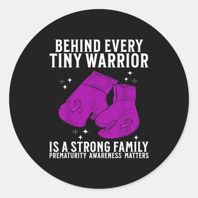 Adesivo Redondo Prematurity Awareness For Nicu Parents Nicu Awaren (Frente)