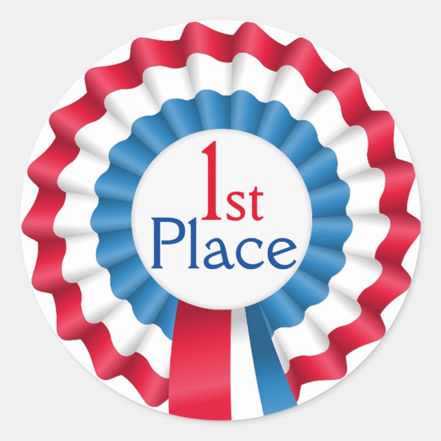 Adesivo Redondo Prêmio de fita de um professor (Frente)