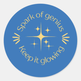 Adesivo Redondo Prêmio de professor de diamante azul-claro