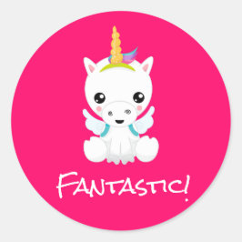 Adesivo Redondo Prêmio de Texto Personalizado do Professor do Unic