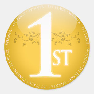 Adesivo Redondo Prêmio do Dourado Primeiro Lugar (1rua)