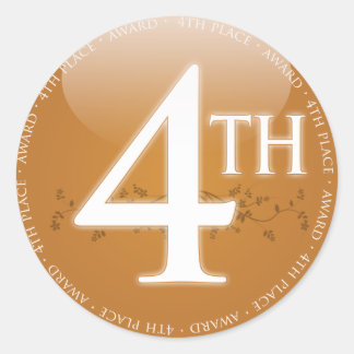 Adesivo Redondo Prêmio Quarto Lugar (4º lugar)