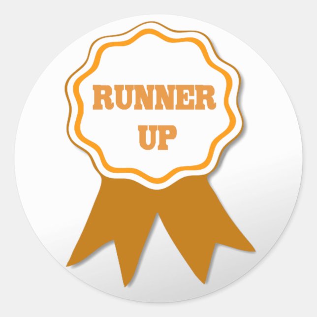 Adesivo Redondo Prêmios de fita laranja do professor (Frente)