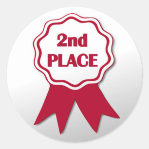 Adesivo Redondo Prêmios de fita vermelha do professor