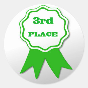 Adesivo Redondo Prêmios verdes de fita do professor