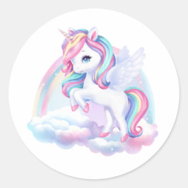 Adesivo Redondo Prendam-se a uma festa de aniversário mágica.