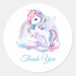 Adesivo Redondo Prendam-se a uma festa de aniversário mágica.