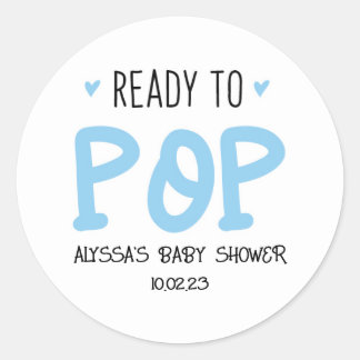 Adesivo Redondo Preparado para Pop Blue Stickers