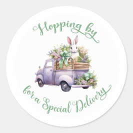 Adesivo Redondo Preparando-se para uma entrega especial Envelope s