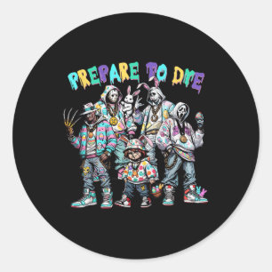 Adesivo Redondo Preparar-Se Para Secar Páscoa Coral Corante Tingin