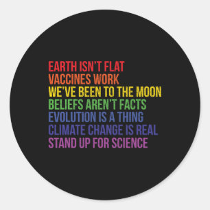 Adesivo Redondo Prepare-se para a ciência que a Terra Real não é p