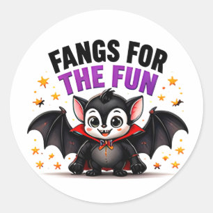 Adesivo Redondo Presas Para o Fun Cute Bebê Vampiro Halloween