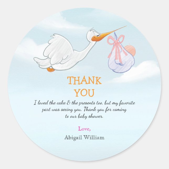 Adesivo Redondo Presente Adorável de Garotas Carregandos (Frente)