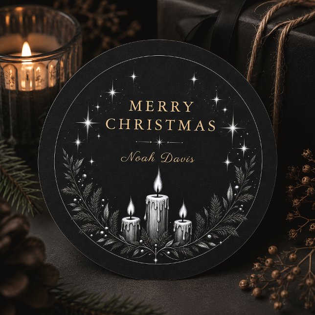 Adesivo Redondo Presente Celestial Vela de Natal (Criador carregado)