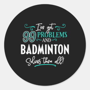 Adesivo Redondo Presente Da Camisa De Badminton - Badminton Resolv