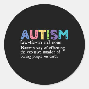 Adesivo Redondo Presente de Admissão de Consciência do Autismo Def
