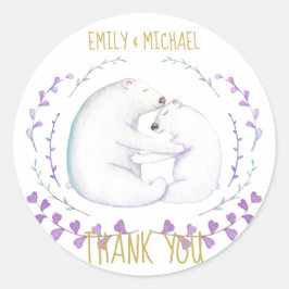 Adesivo Redondo Presente de Agradecimento de Natal em Aquarela par