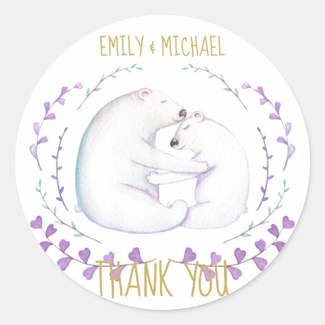 Adesivo Redondo Presente de Agradecimento de Natal em Aquarela par (Frente)